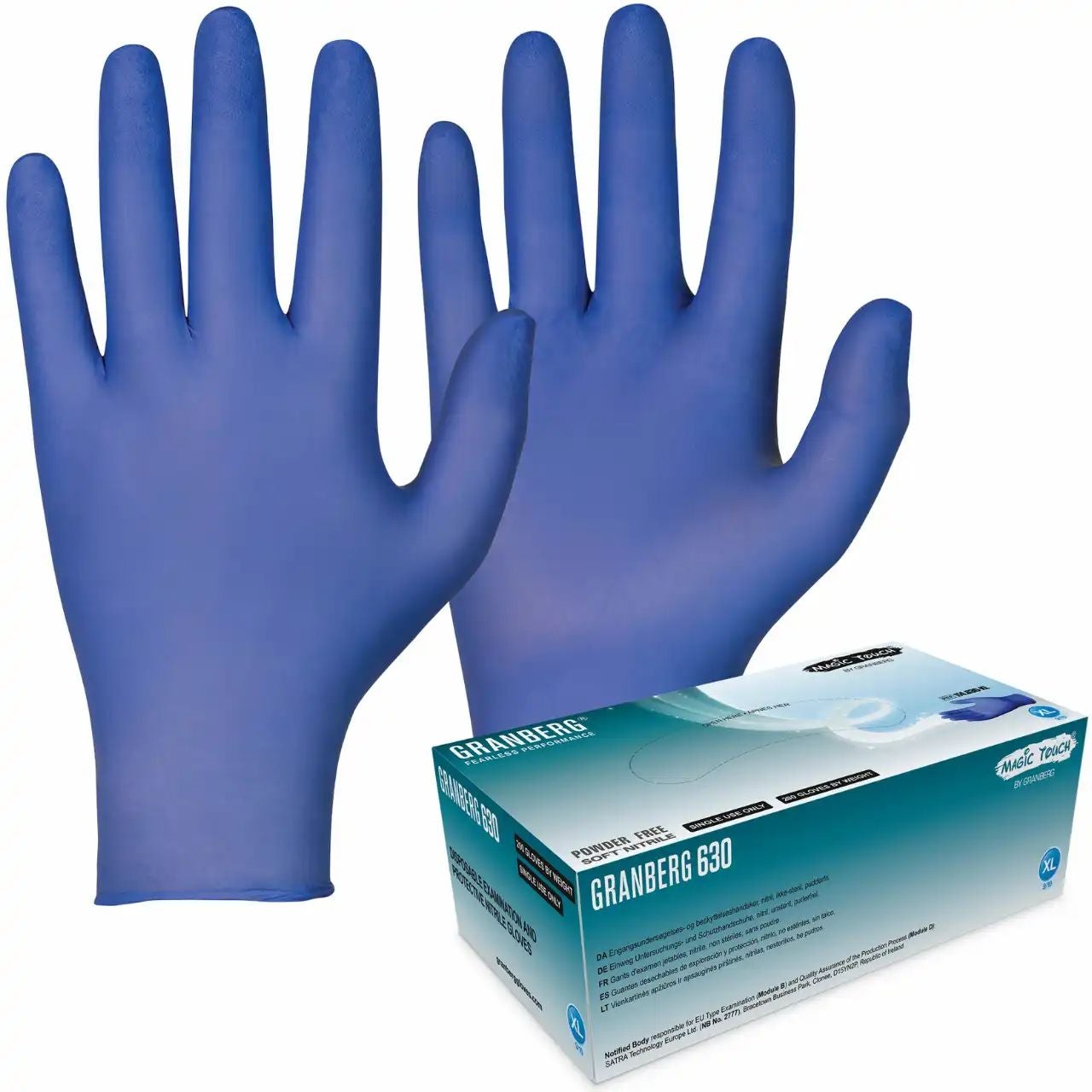 SINGLE-USE GLOVE BLUE NITRILE